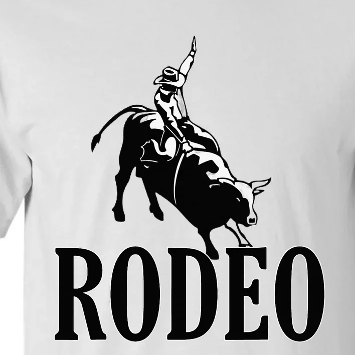 Rodeo Bull Rider Cowboy Riding A Bull At The Rodeo Tall T-Shirt