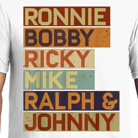 Ronnie Bobby Ricky Mike Ralph And Johnny Men Women Pajama Set