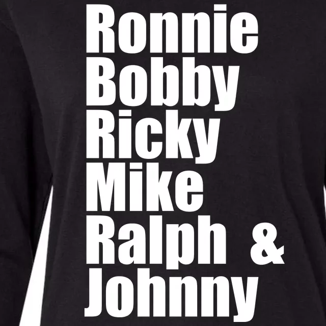 Ronnie Bobby Ricky Mike Ralph And Johnny Womens Cotton Relaxed Long Sleeve T-Shirt