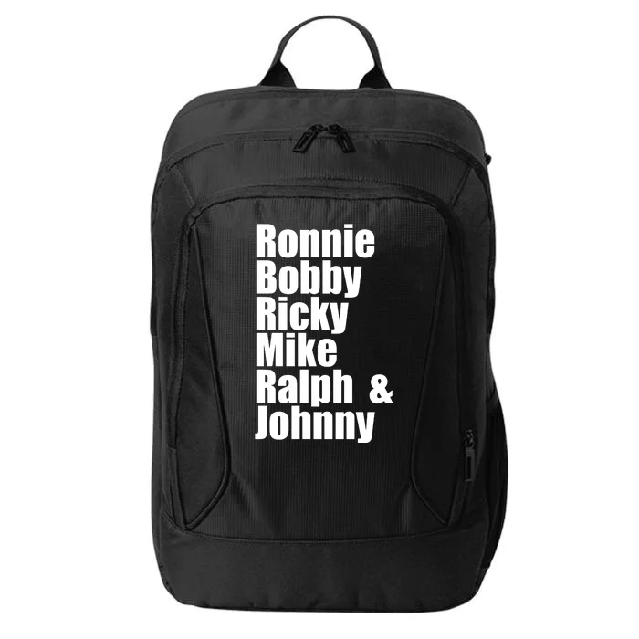 Ronnie Bobby Ricky Mike Ralph And Johnny City Backpack