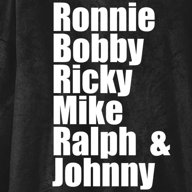 Ronnie Bobby Ricky Mike Ralph And Johnny Hooded Wearable Blanket