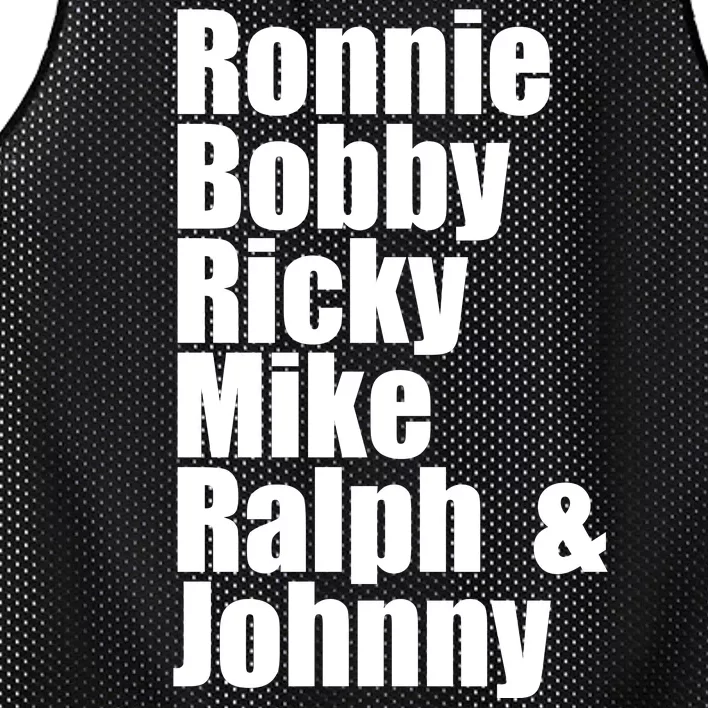 Ronnie Bobby Ricky Mike Ralph And Johnny Mesh Reversible Basketball Jersey Tank