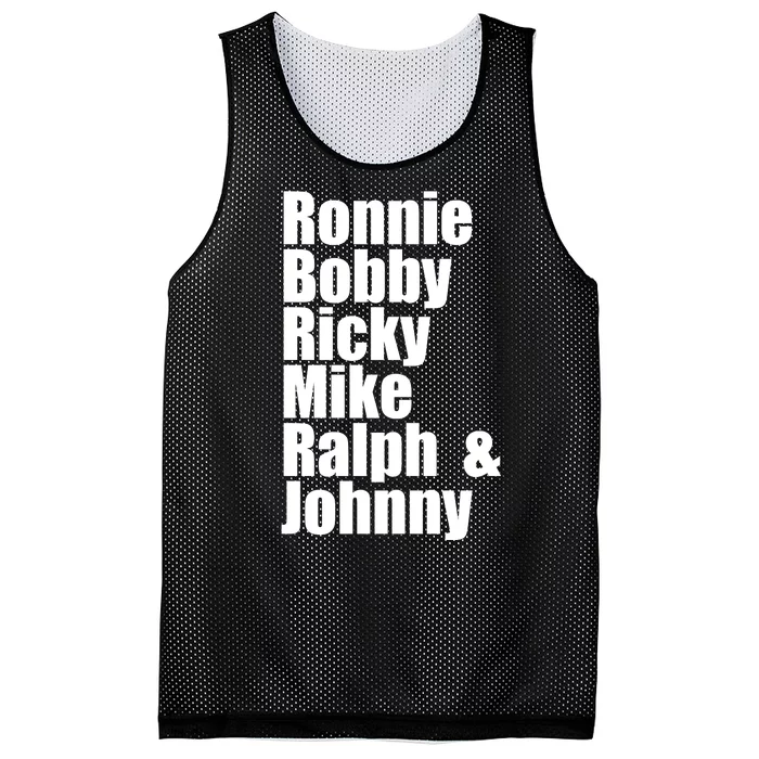 Ronnie Bobby Ricky Mike Ralph And Johnny Mesh Reversible Basketball Jersey Tank