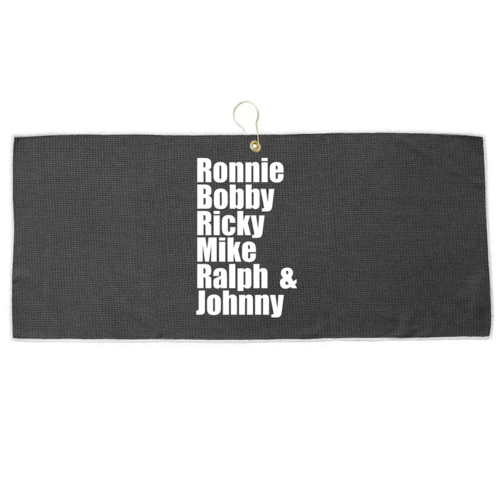 Ronnie Bobby Ricky Mike Ralph And Johnny Large Microfiber Waffle Golf Towel