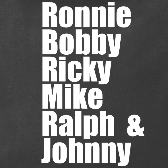 Ronnie Bobby Ricky Mike Ralph And Johnny Zip Tote Bag