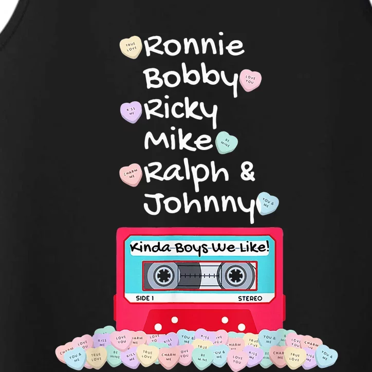 Ronnie Bobby Ricky Mike Ralph And Johnny Kinda We Like Performance Tank