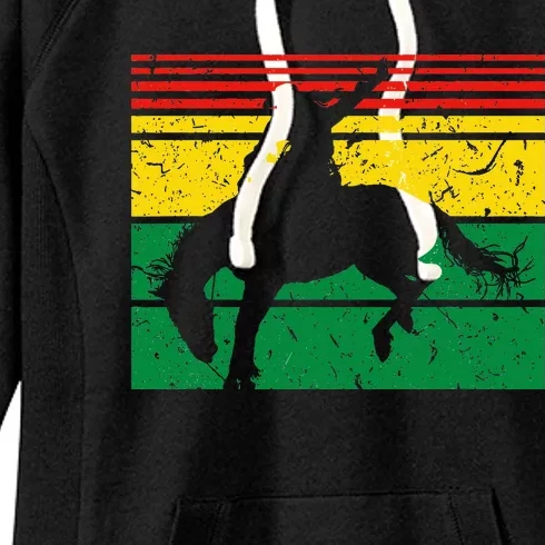 Rodeo Bronc Riding African American Cowgirl Graphic Women's Fleece Hoodie