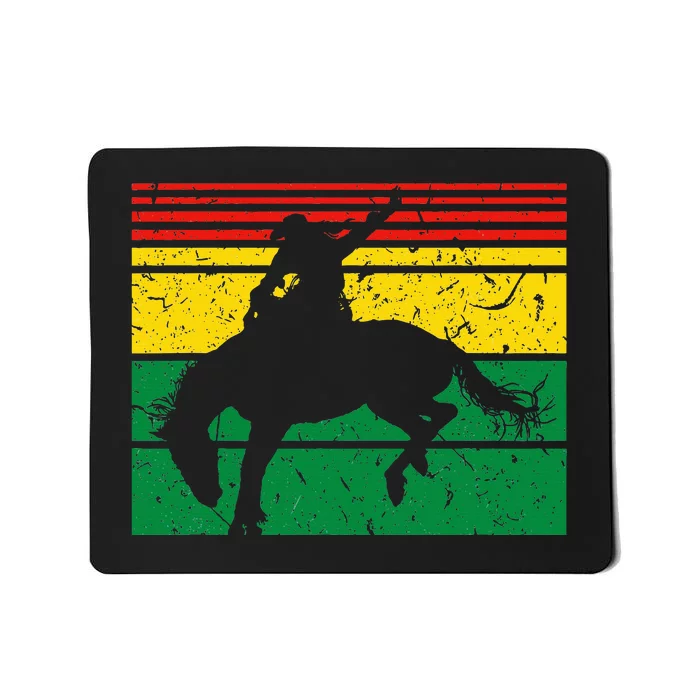 Rodeo Bronc Riding African American Cowgirl Graphic Mousepad