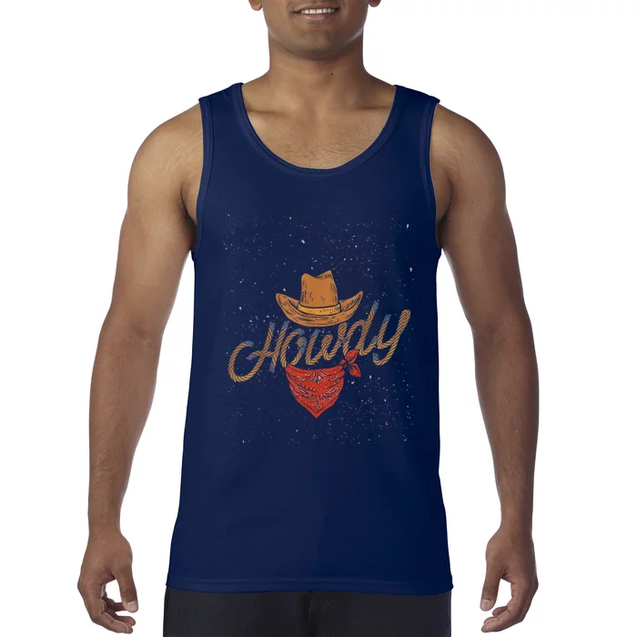 Rodeo Bull Riding Western Texas Howdy Yeehaw Cowboy Tank Top