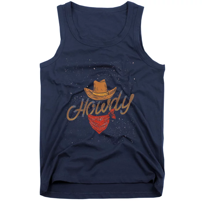 Rodeo Bull Riding Western Texas Howdy Yeehaw Cowboy Tank Top