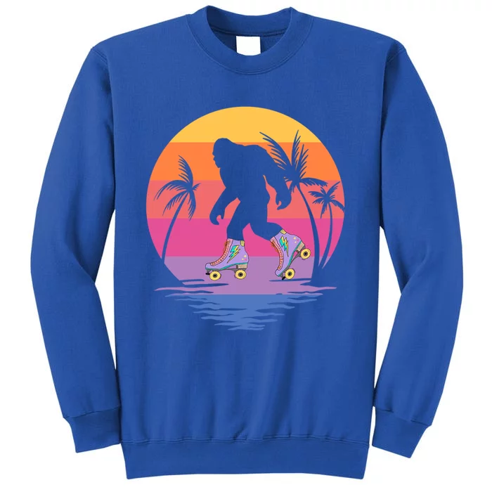 Retro Bigfoot Roller Skating Sasquatch 80s 90s Skater Cool Gift Tall Sweatshirt