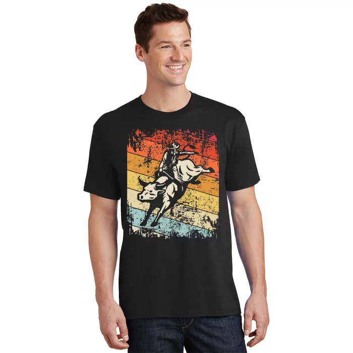 Retro Bull Riding For Cowboy T-Shirt