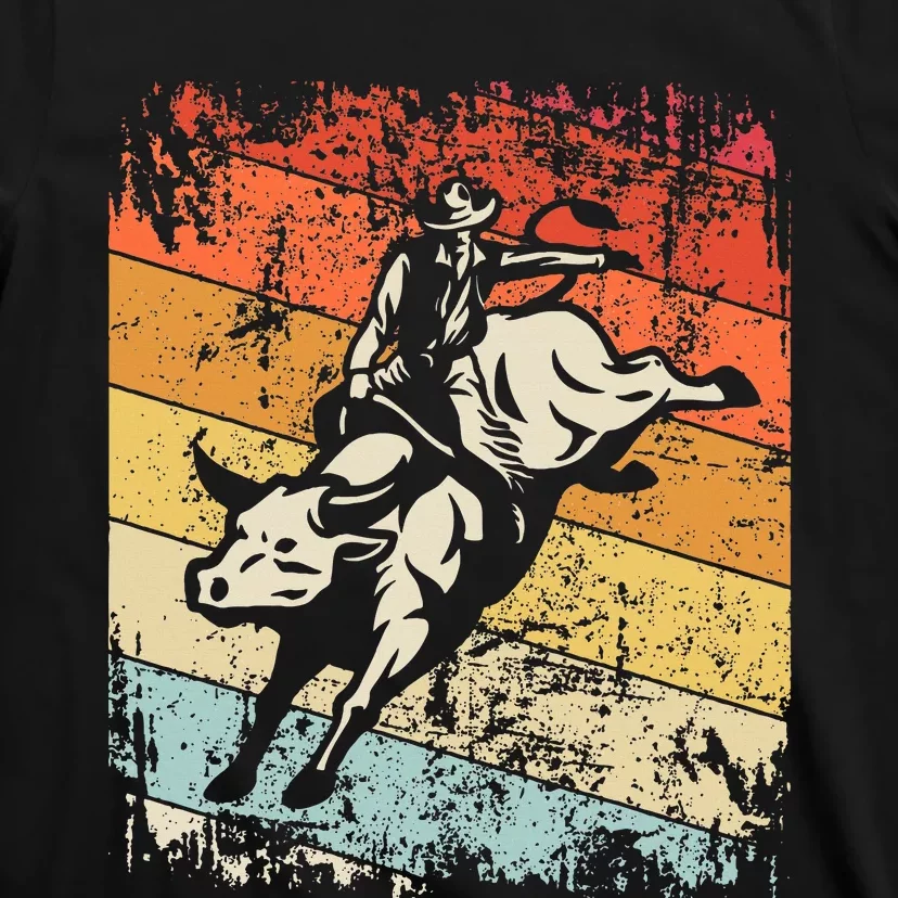 Retro Bull Riding For Cowboy T-Shirt