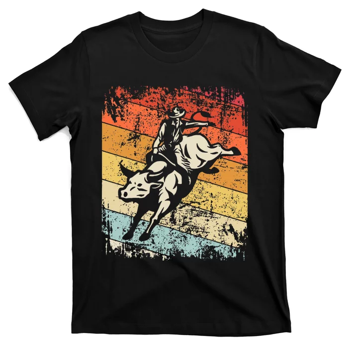 Retro Bull Riding For Cowboy T-Shirt