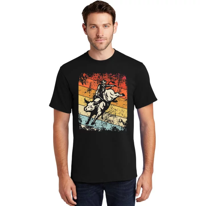 Retro Bull Riding For Cowboy Tall T-Shirt