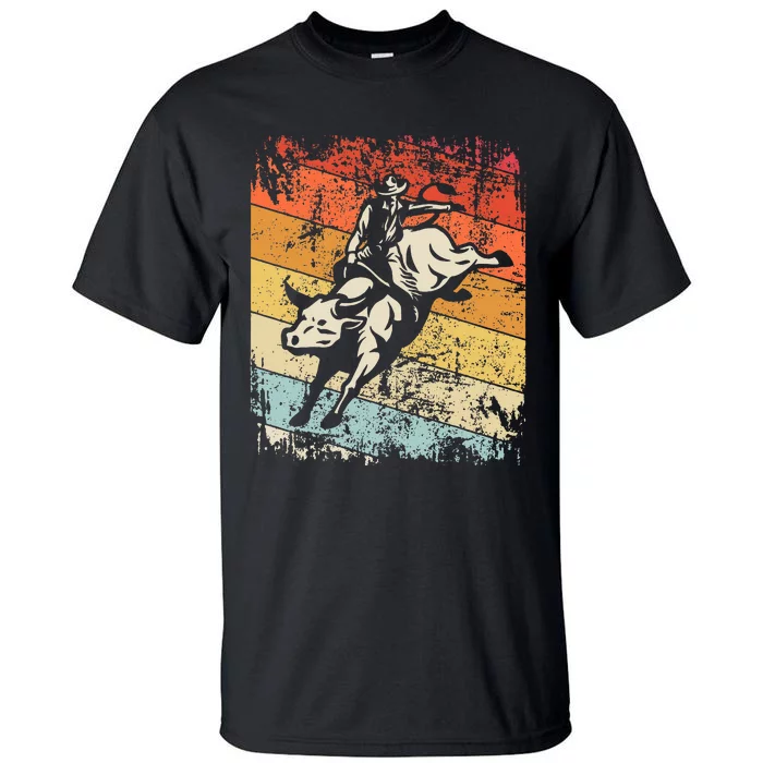 Retro Bull Riding For Cowboy Tall T-Shirt