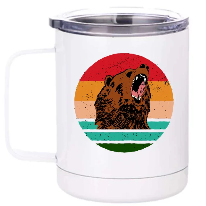 Retro Bear Front & Back 12oz Stainless Steel Tumbler Cup