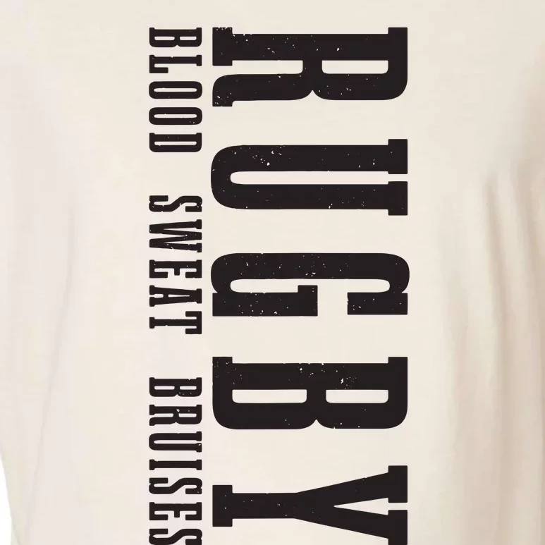 Rugby Blood Sweat Bruises Funny Rugby Player Fan Garment-Dyed Women's Muscle Tee