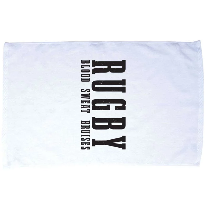 Rugby Blood Sweat Bruises Funny Rugby Player Fan Microfiber Hand Towel