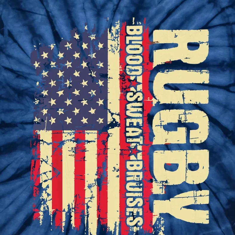 Rugby Blood Sweat Bruises Rugby Player Coach Dad Mom Tie-Dye T-Shirt