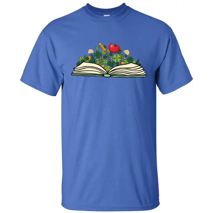 Reading Book St Patricks Day Reader Bookish Bibliophile Gift Tall T-Shirt