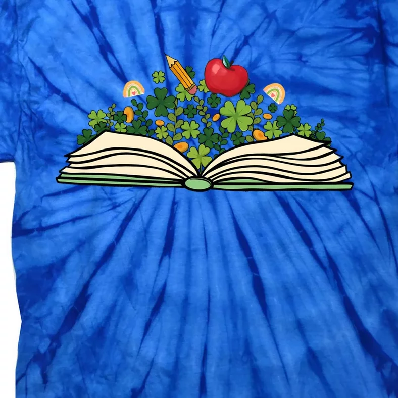 Reading Book St Patricks Day Reader Bookish Bibliophile Gift Tie-Dye T-Shirt