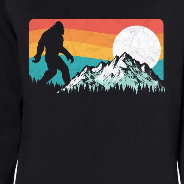 Retro Bigfoot Silhouette Rocky Mountains 80s Graphic Gift Womens California Wash Sweatshirt