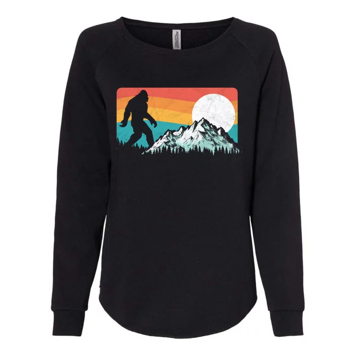 Retro Bigfoot Silhouette Rocky Mountains 80s Graphic Gift Womens California Wash Sweatshirt