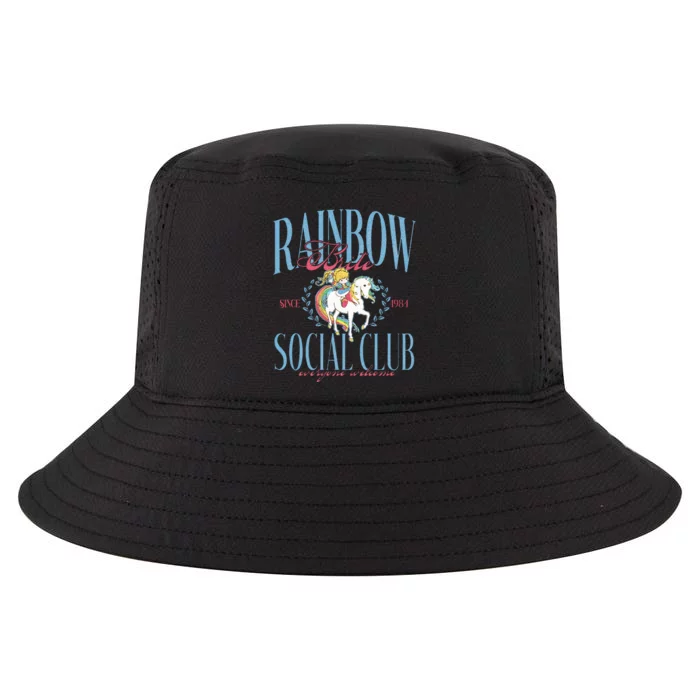 Rainbow Brite Social Club Since 1984 Everyone Welcome Cool Comfort Performance Bucket Hat