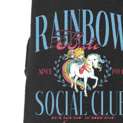 Rainbow Brite Social Club Since 1984 Everyone Welcome Doggie 3-End Fleece Hoodie