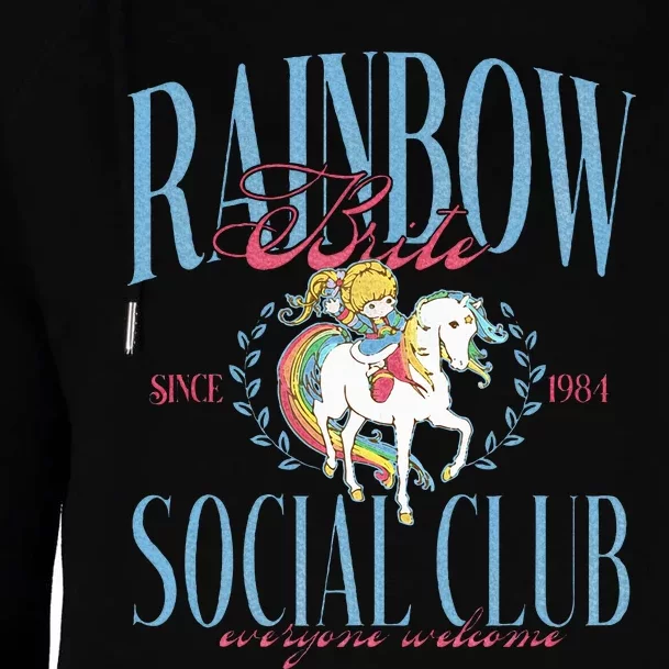 Rainbow Brite Social Club Since 1984 Everyone Welcome Womens Funnel Neck Pullover Hood