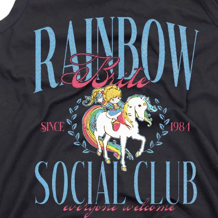 Rainbow Brite Social Club Since 1984 Everyone Welcome Tank Top