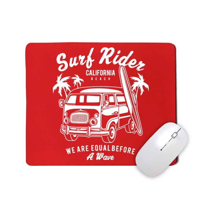 Retro Bus Surfing Print Used Mousepad