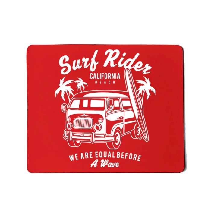 Retro Bus Surfing Print Used Mousepad