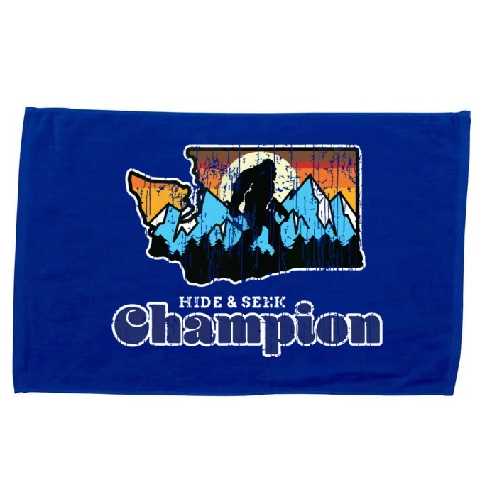 Retro Bigfoot State Of Washington Hide And Seek Champion Microfiber Hand Towel