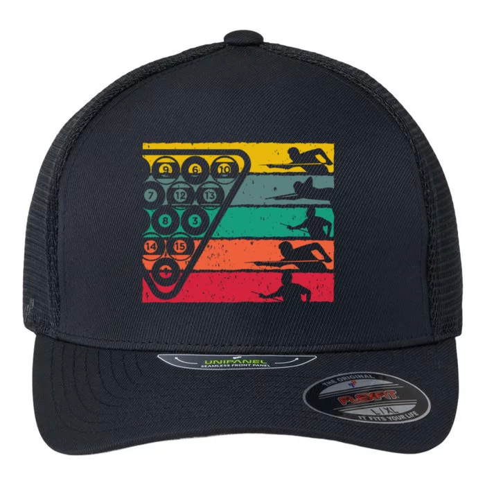 Retro Billiards Sport Gift Flexfit Unipanel Trucker Cap