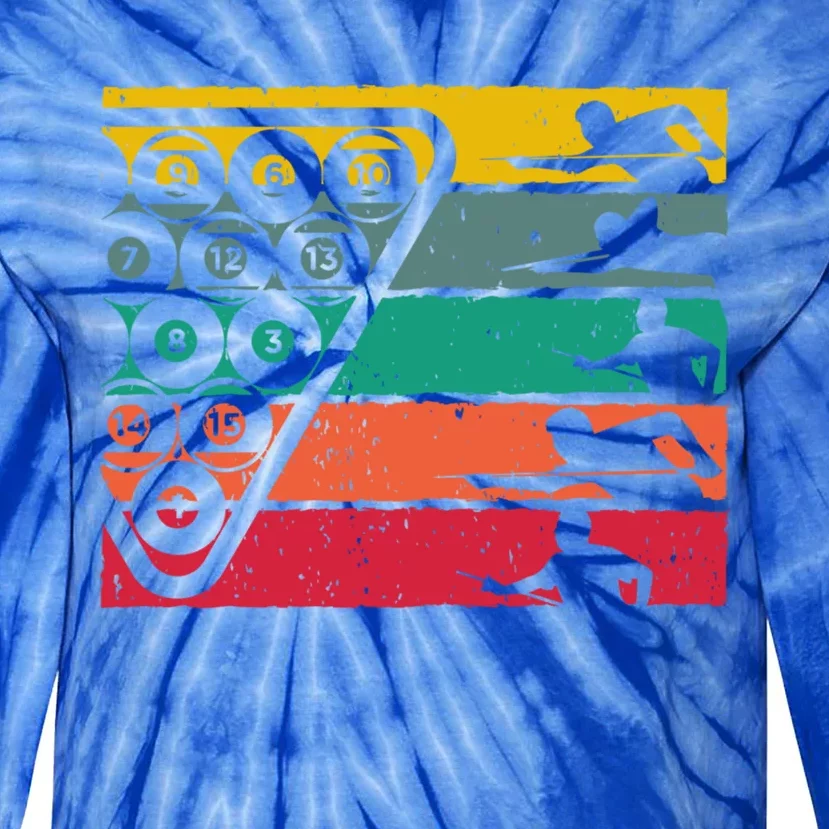 Retro Billiards Sport Gift Tie-Dye Long Sleeve Shirt