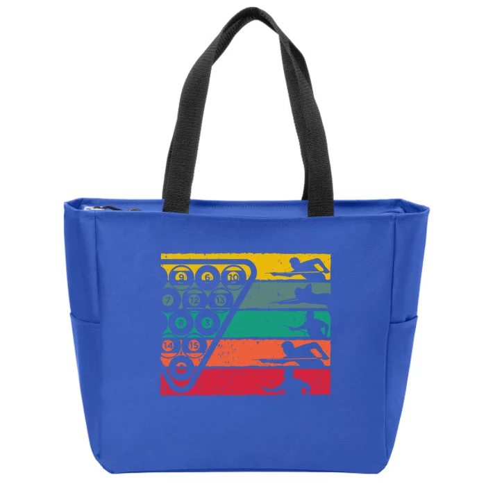 Retro Billiards Sport Gift Zip Tote Bag