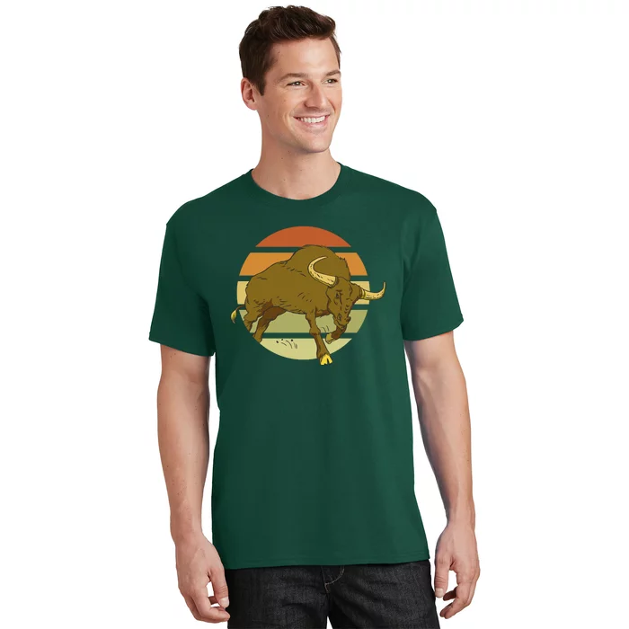 Retro Bull Sunset T-Shirt