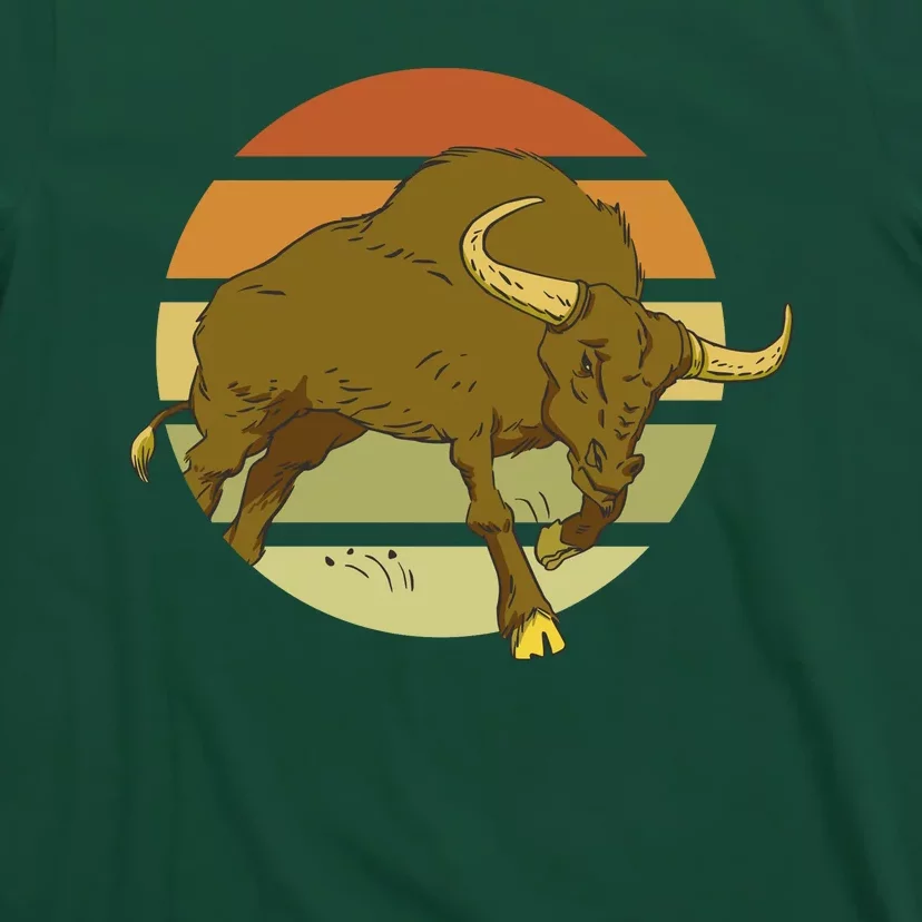 Retro Bull Sunset T-Shirt