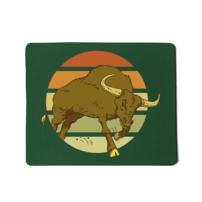 Retro Bull Sunset Mousepad