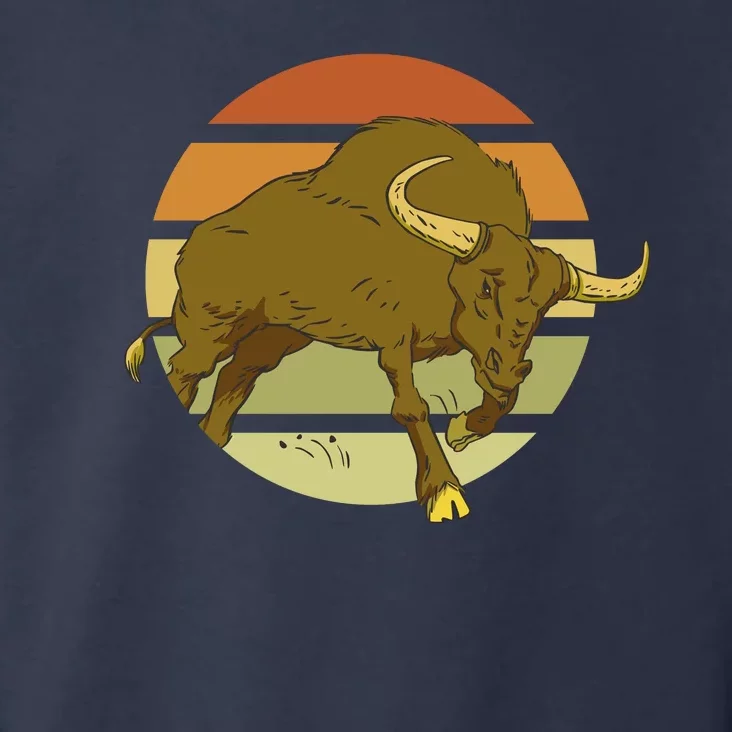 Retro Bull Sunset Toddler Hoodie