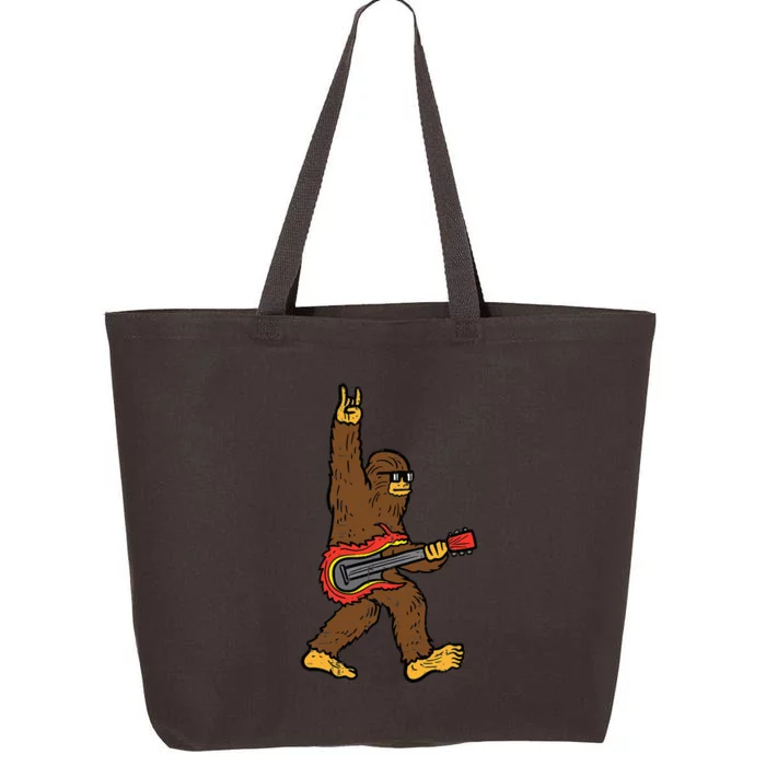 Rocker Bigfoot Sasquatch Guitar Rocknroll Rock 25L Jumbo Tote