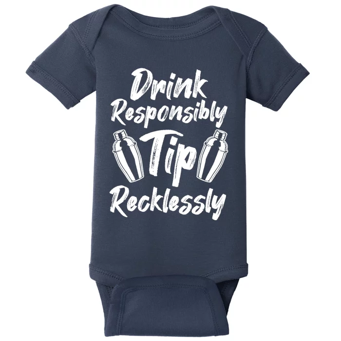 Retro Bartending Saying Mixologist Barkeeper & Bartender Baby Bodysuit