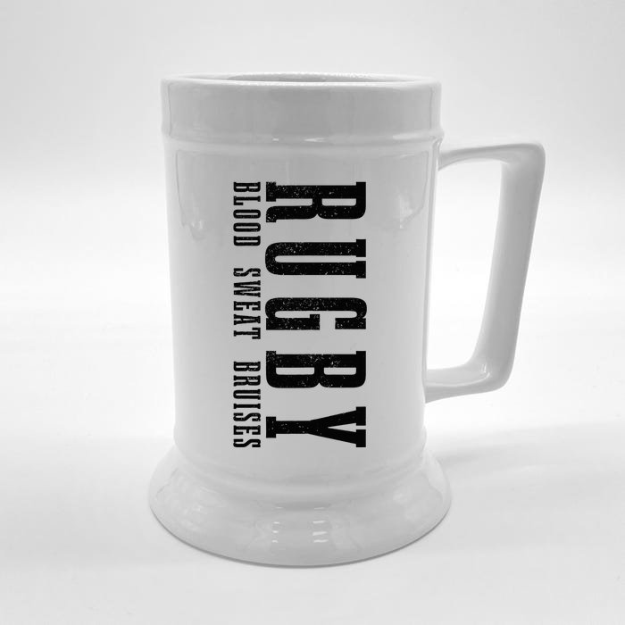 Rugby Blood Sweat Bruises Front & Back Beer Stein