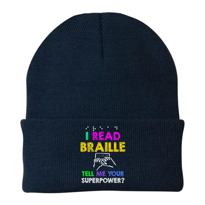 Read Braille Superpower Funny Gift Reader Gift Meaningful Gift Knit Cap Winter Beanie