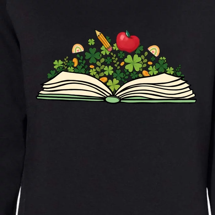 Reading Book St Patricks Day Reader Bookish Bibliophile Funny Gift Womens California Wash Sweatshirt