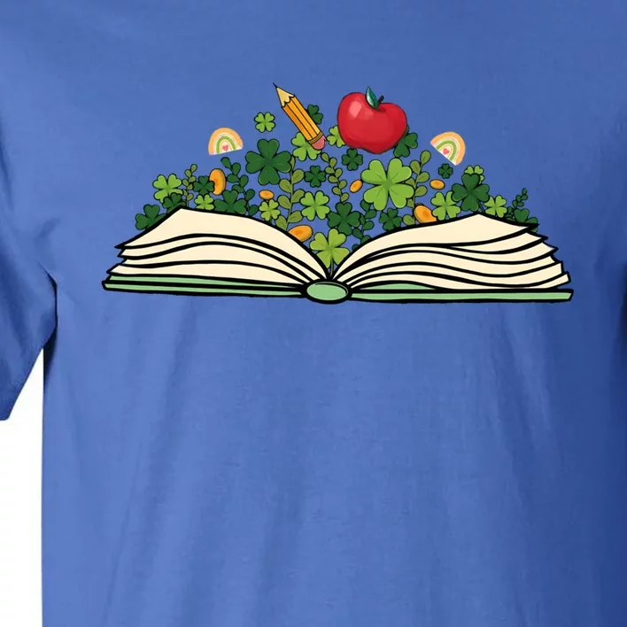 Reading Book St Patricks Day Reader Bookish Bibliophile Funny Gift Tall T-Shirt