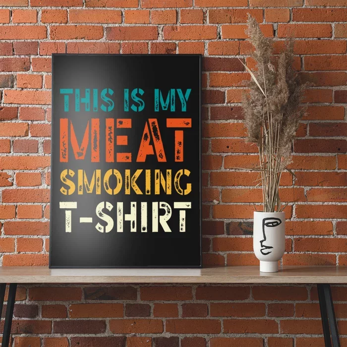 Retro Bbq Smoker Vintage Us Flag This Is My Meat Smoking Poster