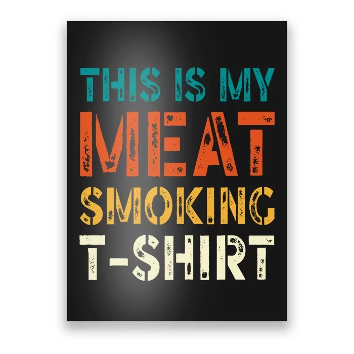 Retro Bbq Smoker Vintage Us Flag This Is My Meat Smoking Poster